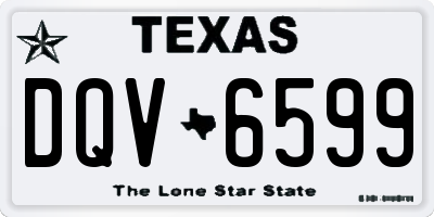 TX license plate DQV6599