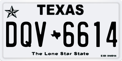TX license plate DQV6614