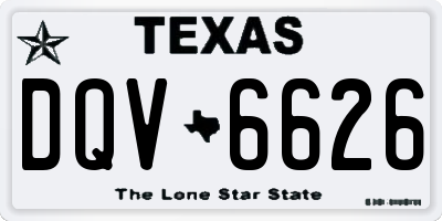 TX license plate DQV6626