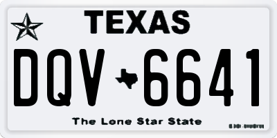 TX license plate DQV6641