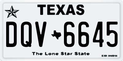 TX license plate DQV6645