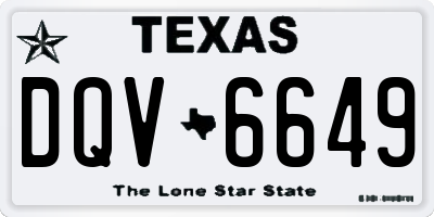 TX license plate DQV6649