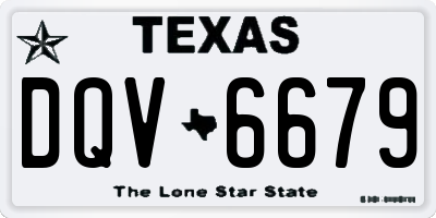 TX license plate DQV6679