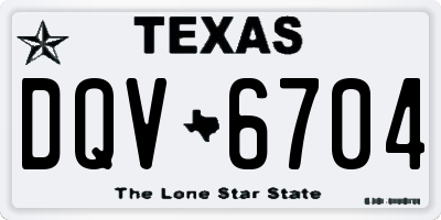 TX license plate DQV6704