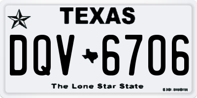 TX license plate DQV6706