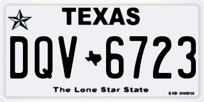 TX license plate DQV6723