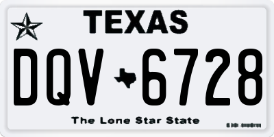 TX license plate DQV6728