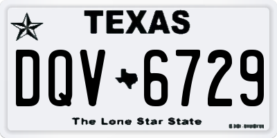 TX license plate DQV6729