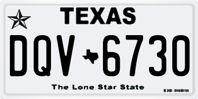 TX license plate DQV6730