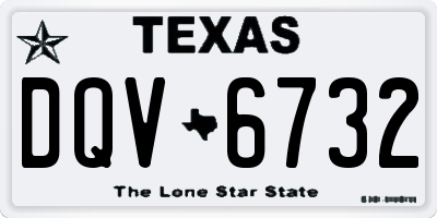 TX license plate DQV6732