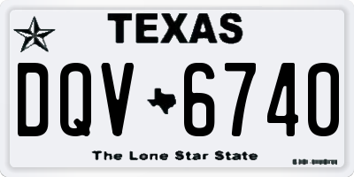 TX license plate DQV6740