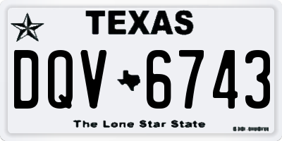 TX license plate DQV6743
