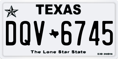 TX license plate DQV6745