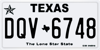TX license plate DQV6748