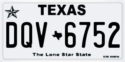 TX license plate DQV6752