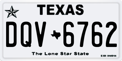 TX license plate DQV6762