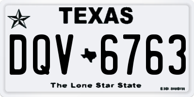 TX license plate DQV6763