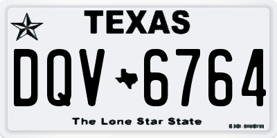 TX license plate DQV6764