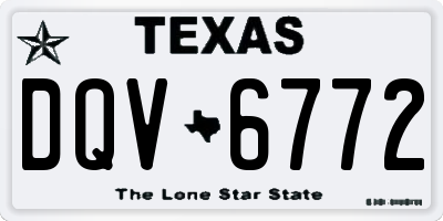 TX license plate DQV6772