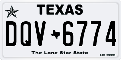 TX license plate DQV6774