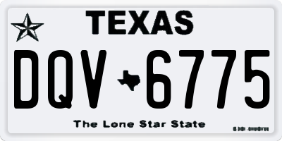TX license plate DQV6775