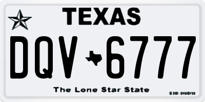 TX license plate DQV6777