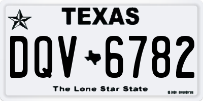TX license plate DQV6782