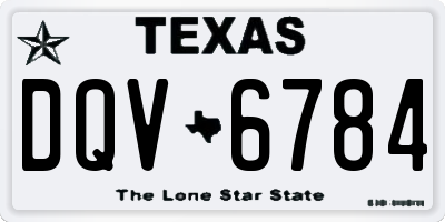 TX license plate DQV6784