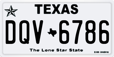 TX license plate DQV6786
