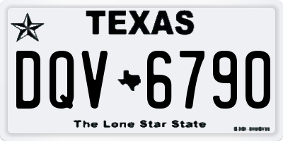 TX license plate DQV6790