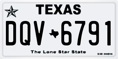 TX license plate DQV6791