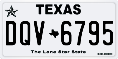 TX license plate DQV6795