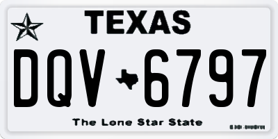 TX license plate DQV6797