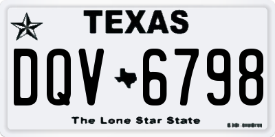 TX license plate DQV6798