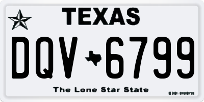 TX license plate DQV6799