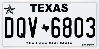 TX license plate DQV6803