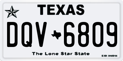TX license plate DQV6809