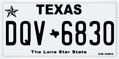 TX license plate DQV6830