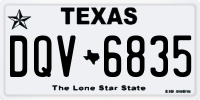 TX license plate DQV6835