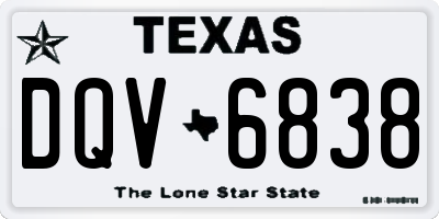 TX license plate DQV6838
