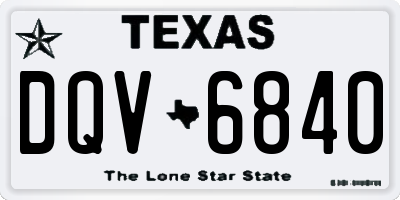 TX license plate DQV6840