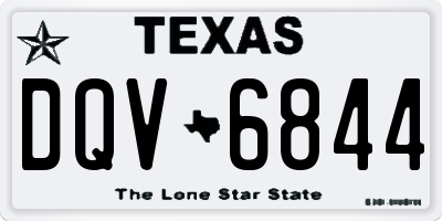 TX license plate DQV6844