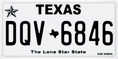 TX license plate DQV6846