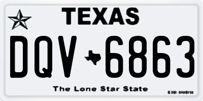 TX license plate DQV6863