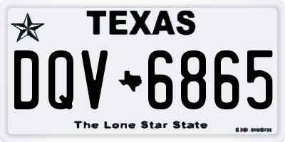 TX license plate DQV6865