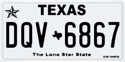 TX license plate DQV6867