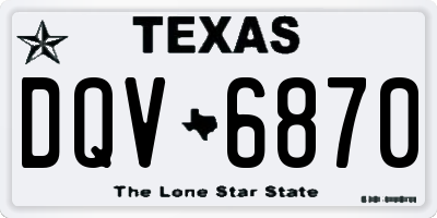 TX license plate DQV6870