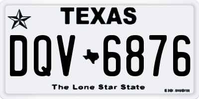 TX license plate DQV6876