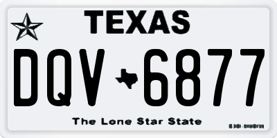 TX license plate DQV6877