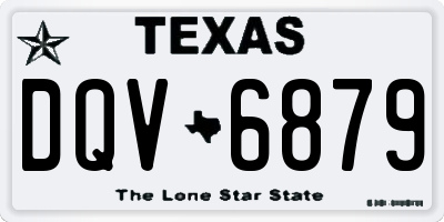 TX license plate DQV6879